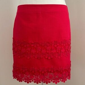 J. Crew Raspberry Cotton Skirt sz 6